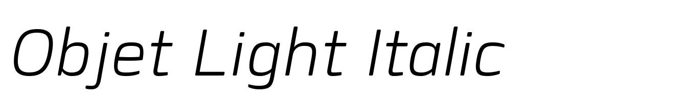 Objet Light Italic